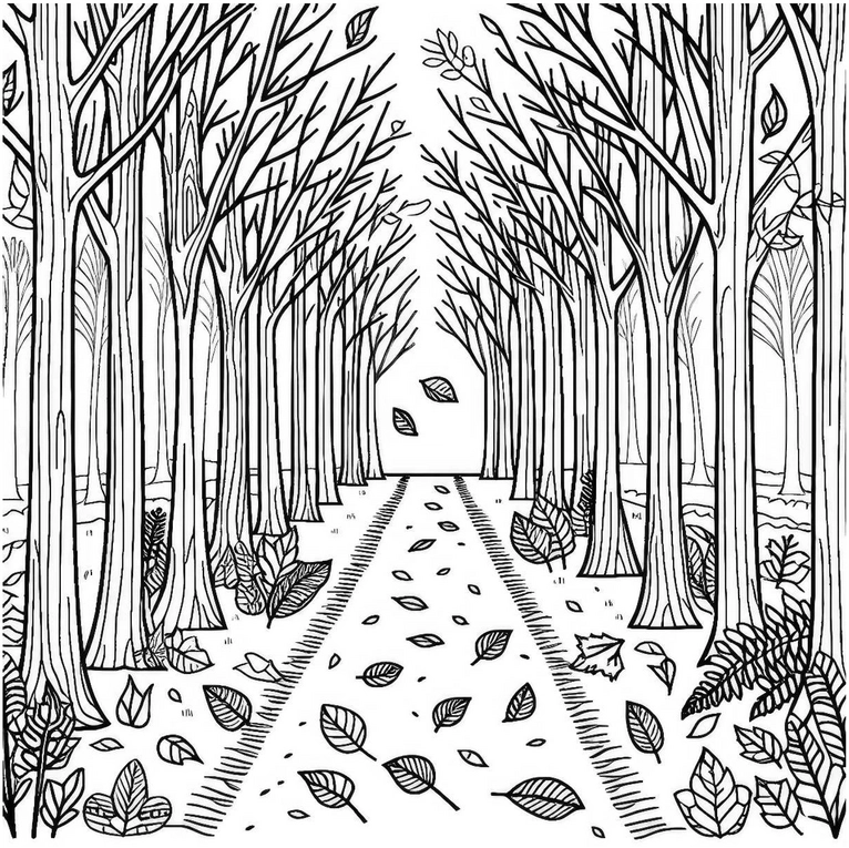 waldweg-herbstausmalbild-fuer-kinder