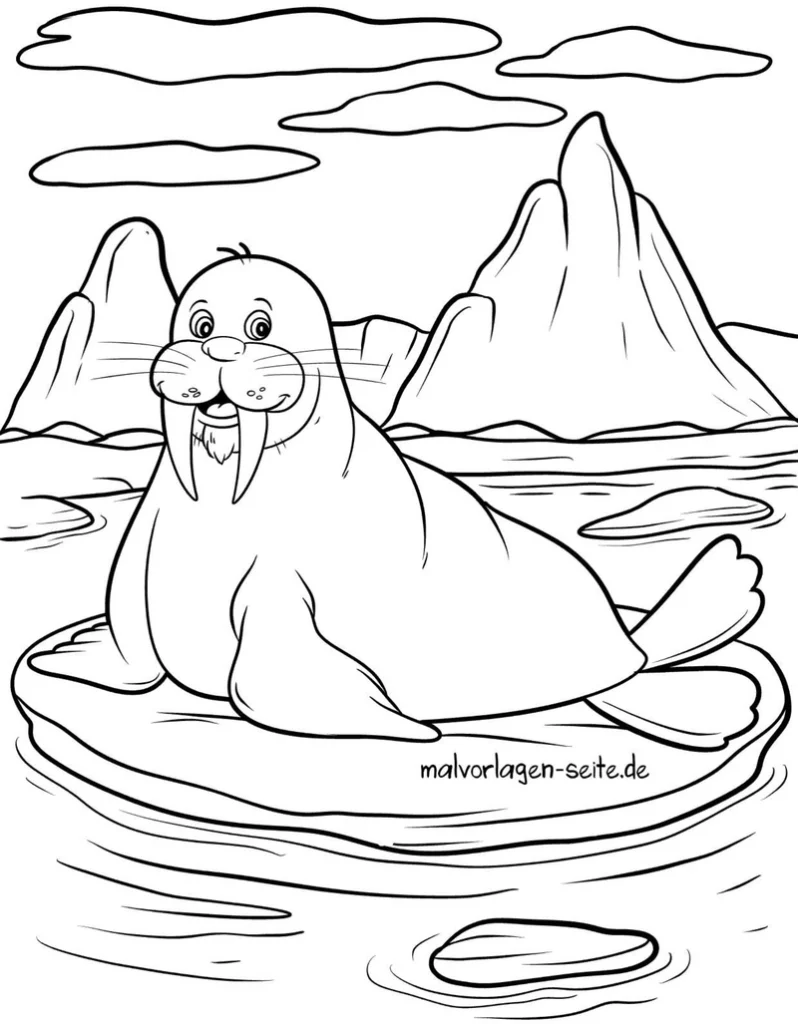 walross-im-eisblock-ausmalvorlage