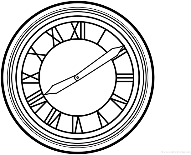 wanduhr-mit-roemischen-zahlen-malvorlage