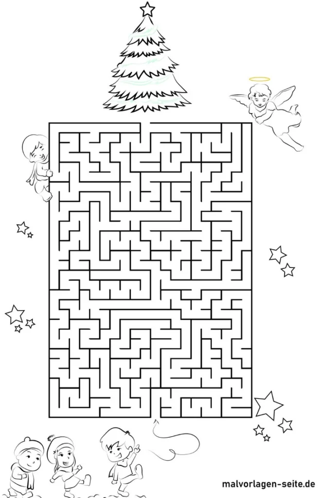 weihnachts-labyrinth-mit-baum-und-engel