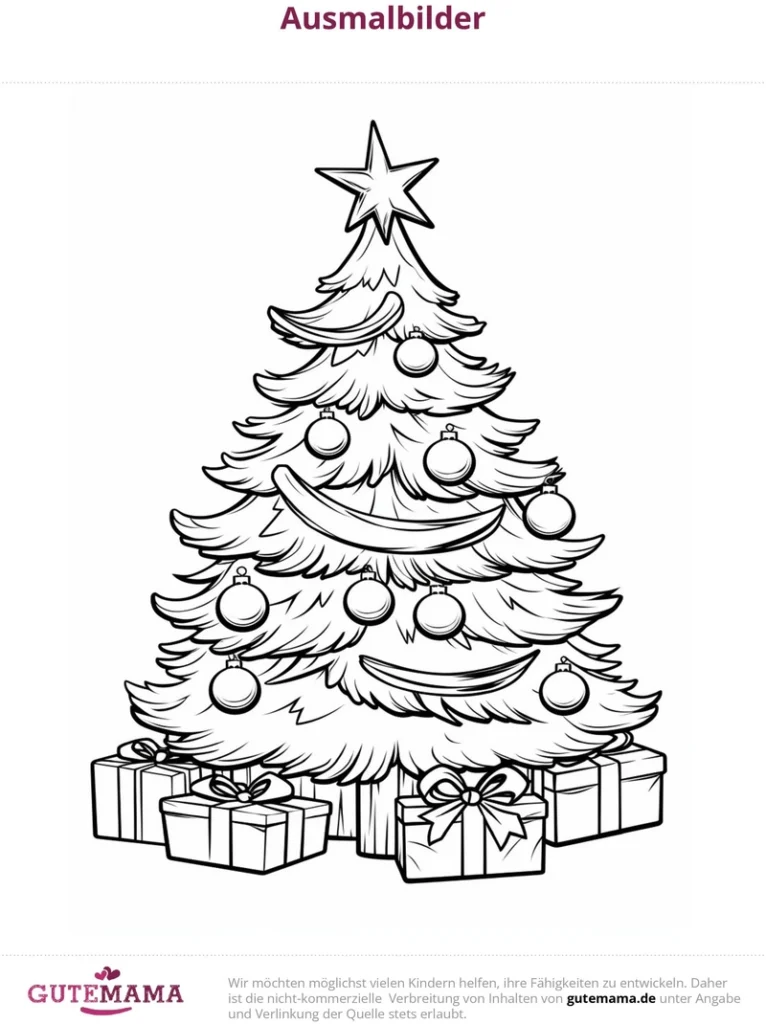 weihnachtsbaum-mit-geschenken-ausmalvorlage