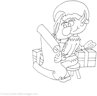 weihnachtselch-beim-briefeschreiben