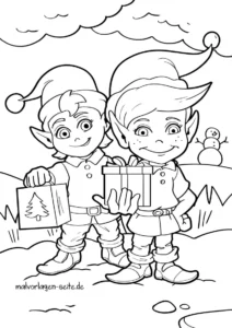 weihnachtseltern-mit-geschenken-und-schneemann