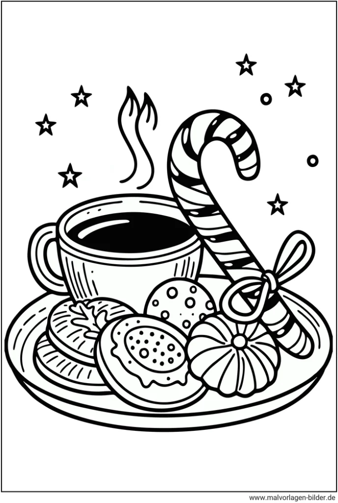 weihnachtsgebaeck-und-kaffee-ausmalvorlage