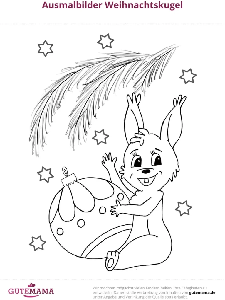 weihnachtskugel-hase-ausmalvorlage