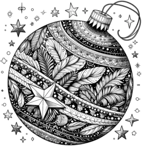 weihnachtskugel-mit-sternen-und-blaettern-ausmalbild