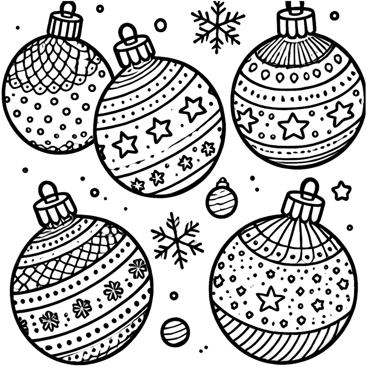 weihnachtskugeln-und-schneeflocken-ausmalbild