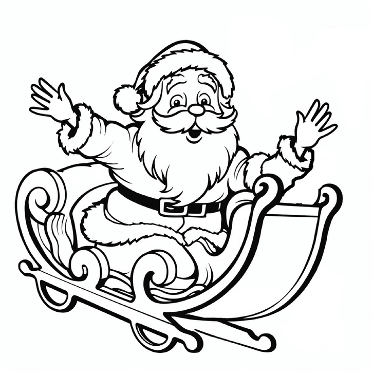 weihnachtsmann-auf-schlitten-malen