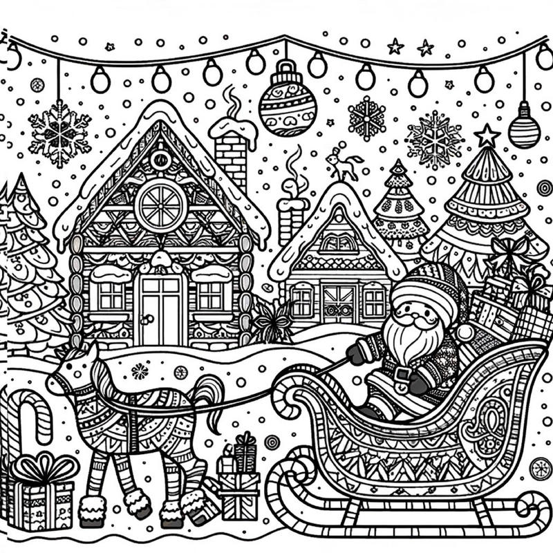 weihnachtsmann-im-schlitten-mit-geschenken-in-winterlandschaft