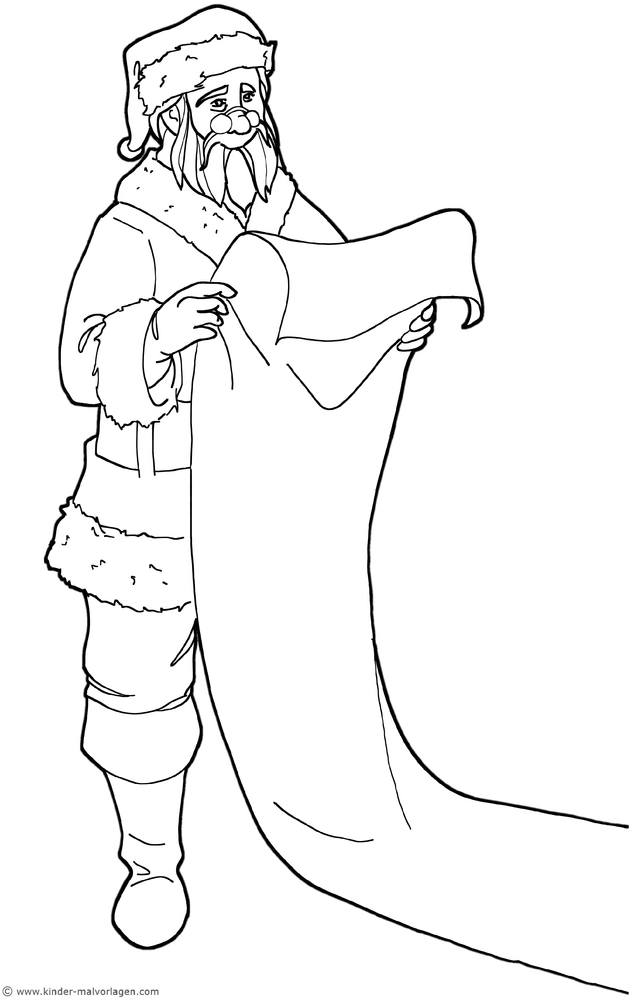 weihnachtsmann-liste-ausmalvorlage