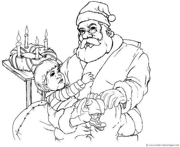 weihnachtsmann-mit-adventskranz-und-kind