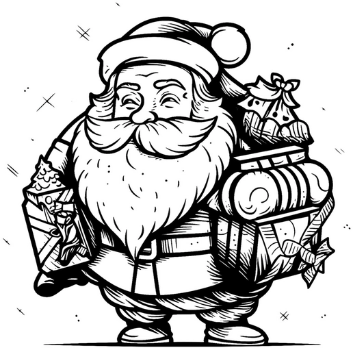 weihnachtsmann-mit-geschenken-malvorlage