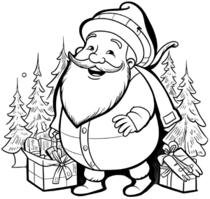 weihnachtsmann-mit-geschenken-und-baeumen
