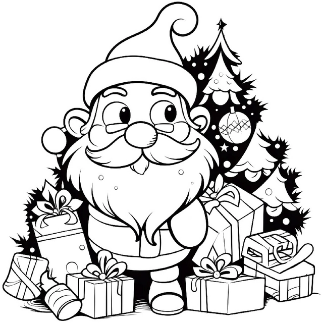 weihnachtsmann-mit-geschenken-und-tannenbaum
