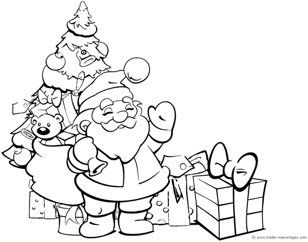 weihnachtsmann-mit-geschenken-und-teddy