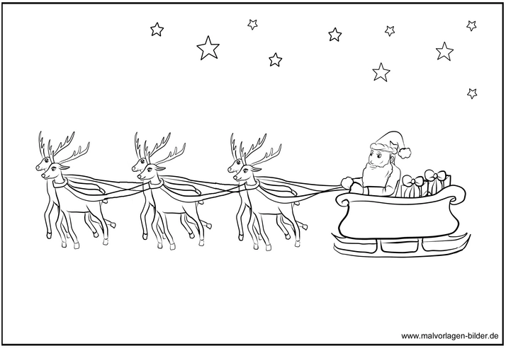 weihnachtsmann-mit-rentieren-ausmalvorlage