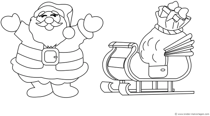weihnachtsmann-mit-schlitten-und-geschenken