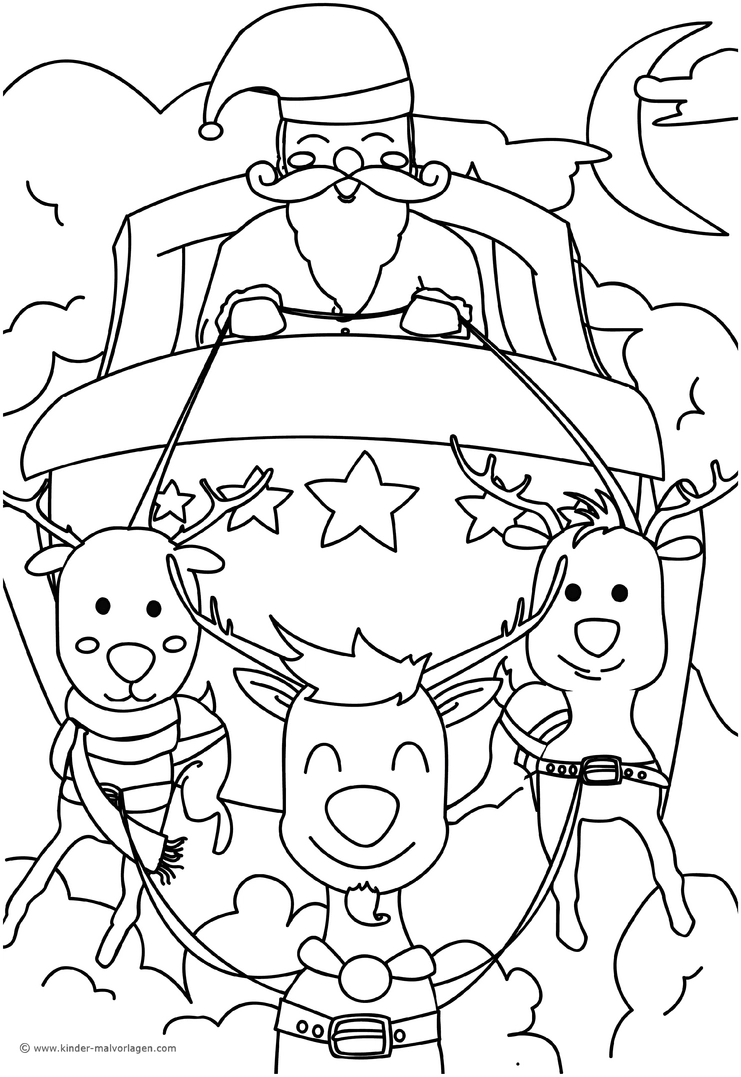 weihnachtsmann-und-rentiere-malen