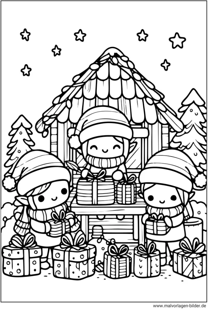 weihnachtswerkstatt-geschenke-ausmalbild