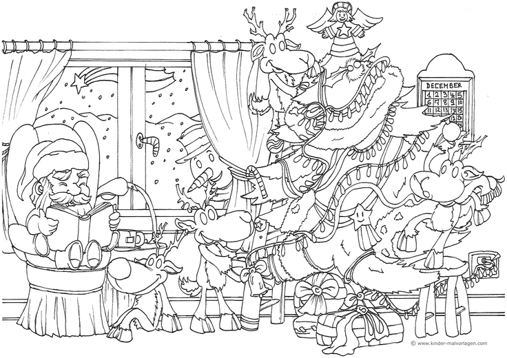 weihnachtswohnzimmer-mit-weihnachtsmann-und-rentieren