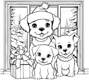 weihnachtszeit-mit-hunden-und-geschenken