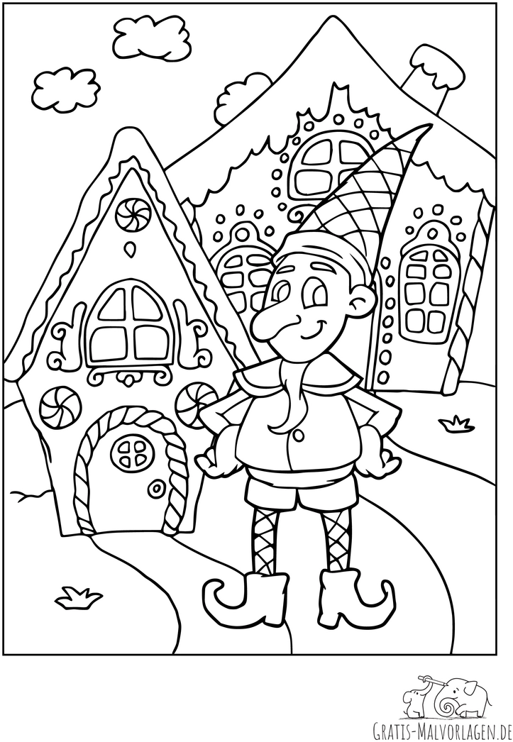 weihnachtszwerg-vor-lebkuchenhaeusern