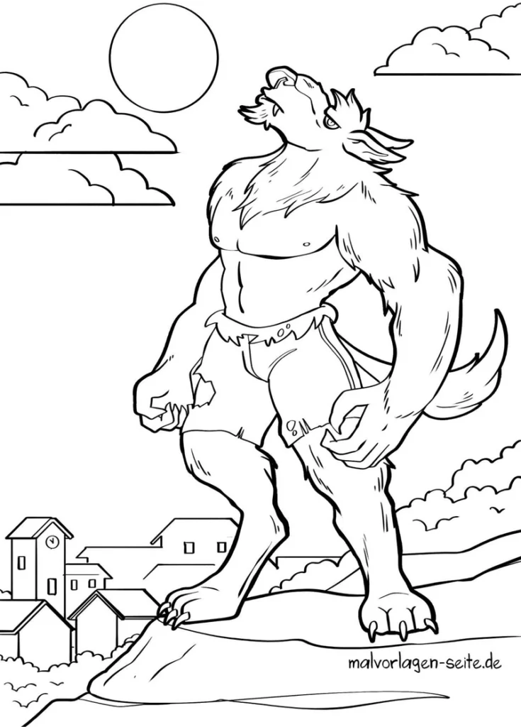 werwolf-majestetischer-felsen-szene-malen