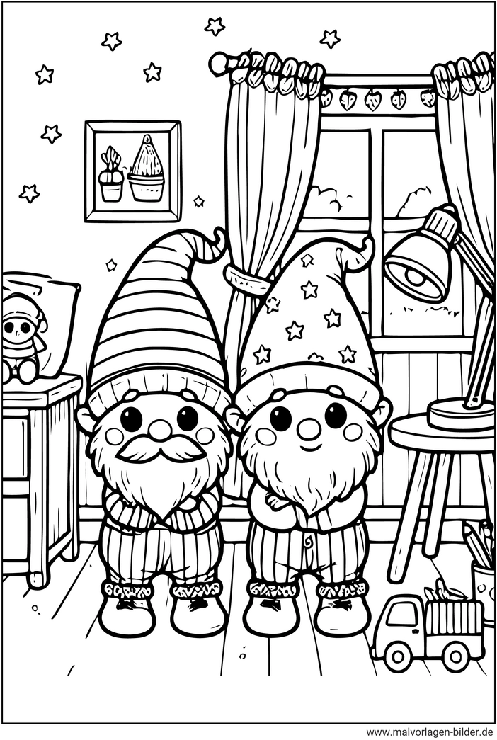 wichtel-im-kinderzimmer-ausmalvorlage