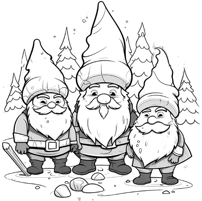 wichtel-im-winterwald-malvorlage