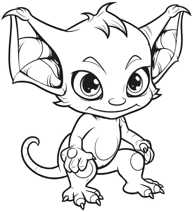 wichtel-mit-grossen-ohren-ausmalvorlage