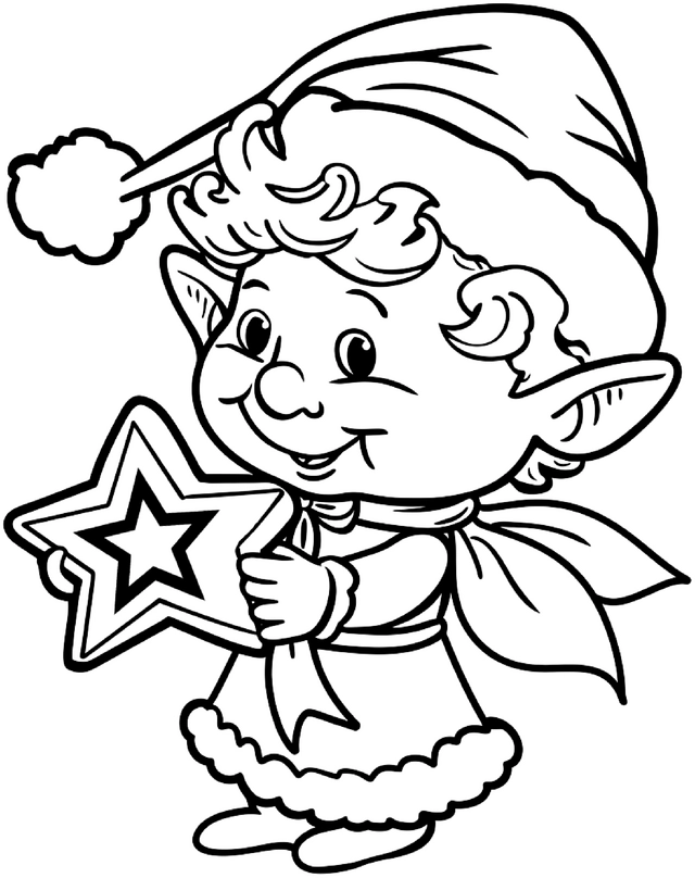 wichtel-mit-stern-ausmalbild