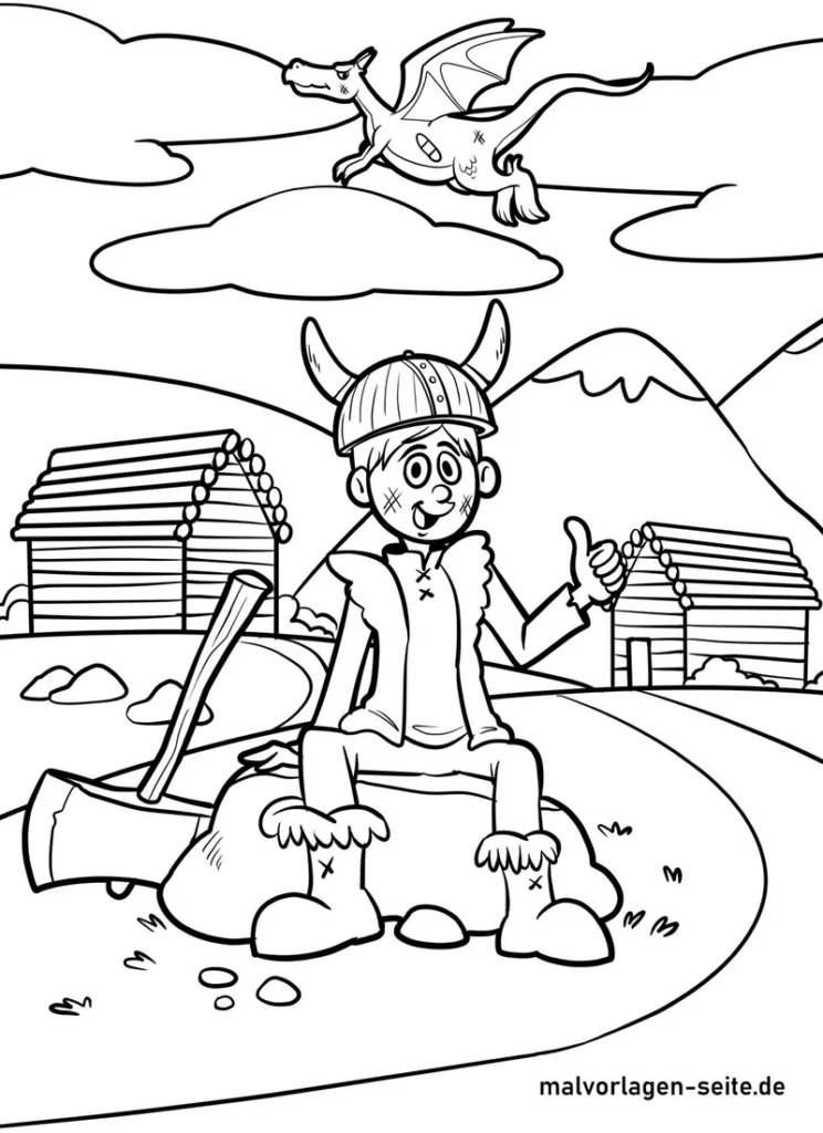 wikinger-drachen-ausmalvorlage-fuer-kinder