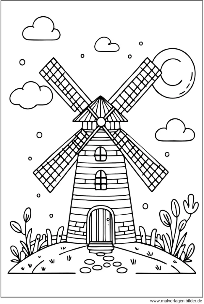 windmuehle-natur-und-architektur-ausmalvorlage