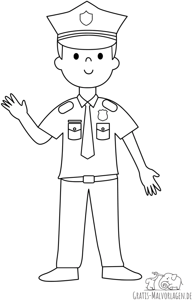 winkender-polizist-malvorlage