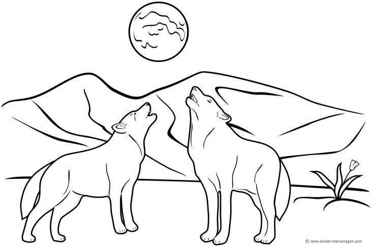 woelfe-unter-dem-mond-malen