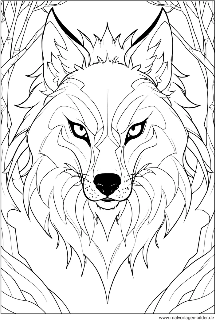 wolf-ausmalbild-fuer-kinder