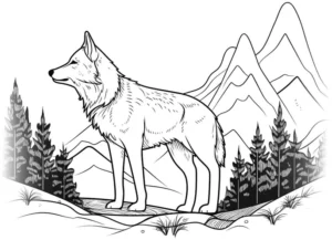 wolf-in-berglanschaft-ausmalbild