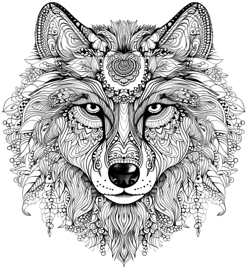 wolf-mandala-ausmalvorlage