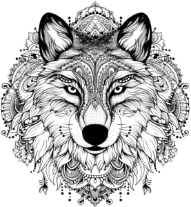 wolf-mit-mandala-ausmalvorlage