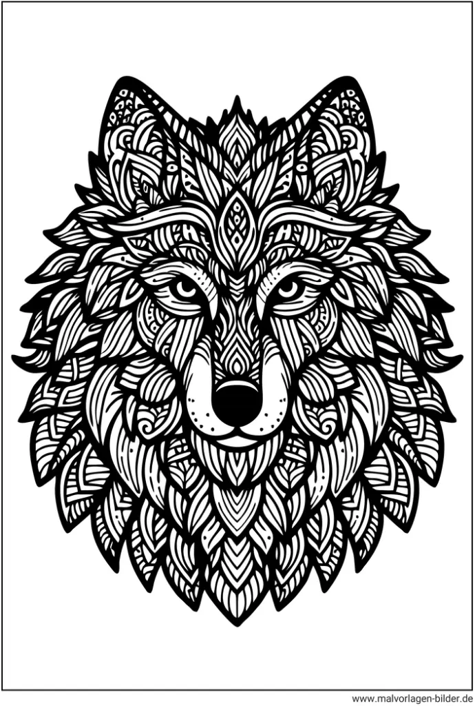 wolf-motiv-ausmalbild-fuer-erwachsene