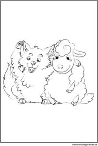 wolf-und-schaf-ausmalbild