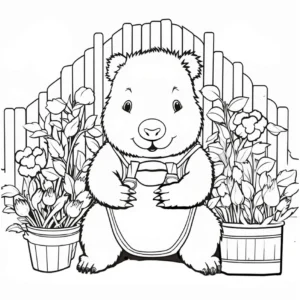 wombat-im-garten-ausmalvorlage