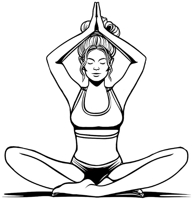 yoga-frau-meditation-ausmalen