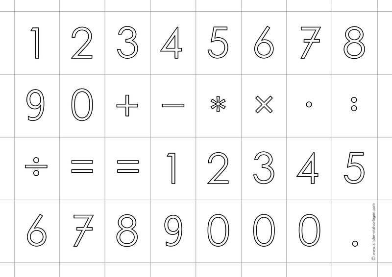 zahlen-und-mathematische-symbole-ausmalen