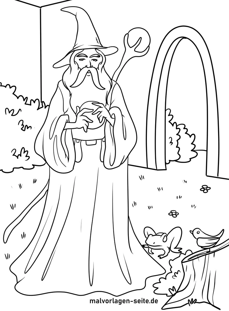 zauberer-kristallkugel-im-garten