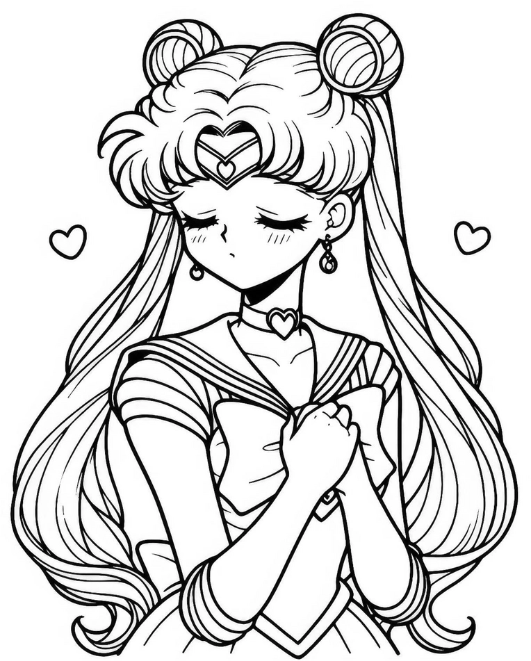 zauberhafte-figur-mit-herzen-malvorlage