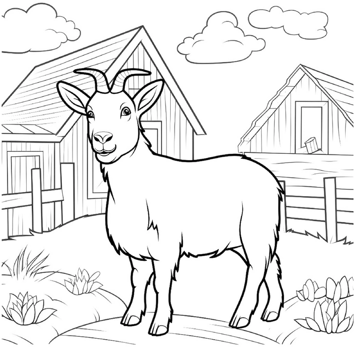 ziege-ausmalvorlage-bauernhof-landschaft
