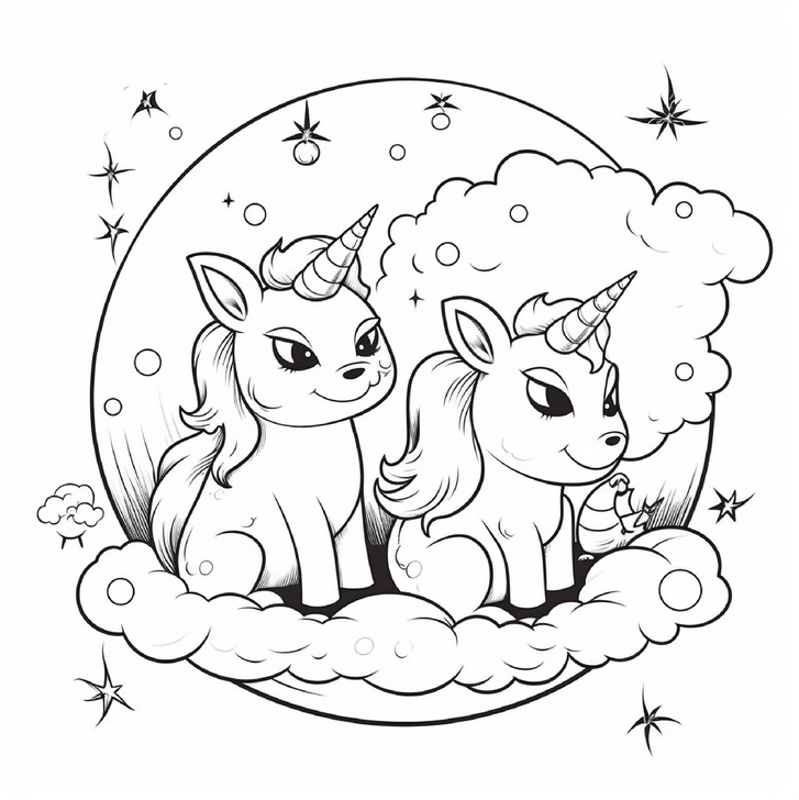 zwei-einhoerner-in-wolken-mit-sternen