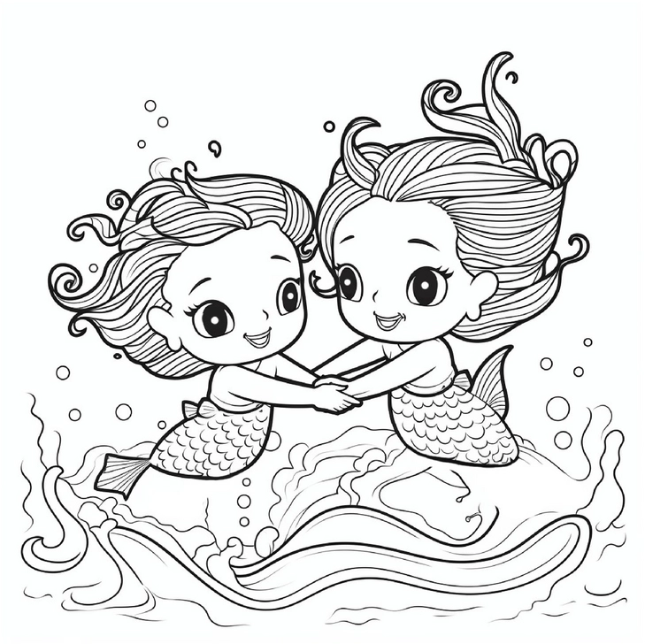 zwei-fruehliche-meerjungfrauen-im-wasser