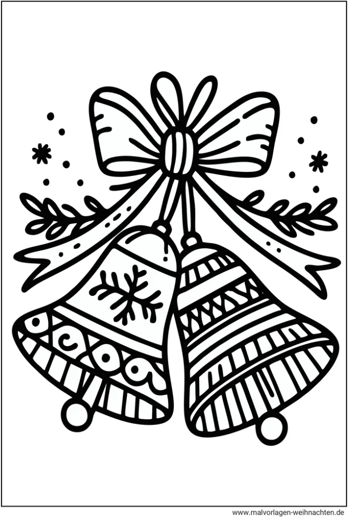 zwei-glocken-weihnachten-ausmalvorlage